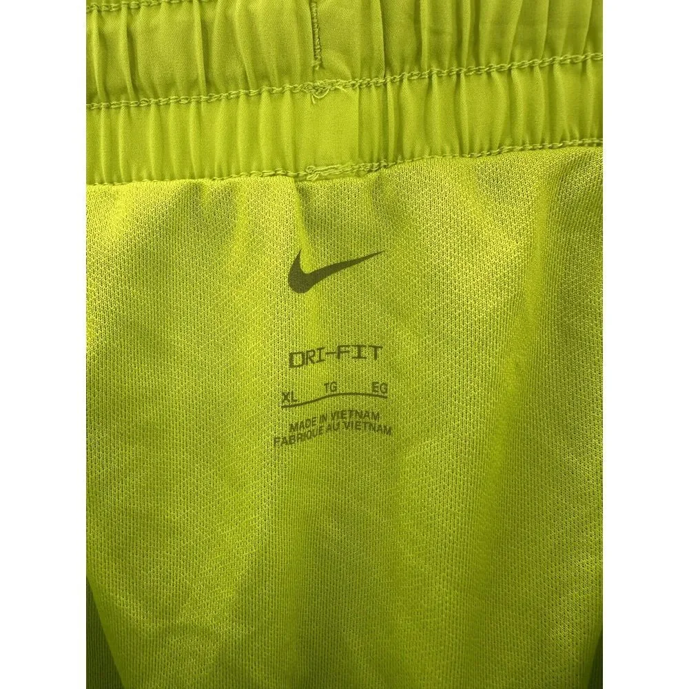 Nike One Girl's Dri-Fit High-Waisted Lined Training Shorts Youth XL Green DX4967